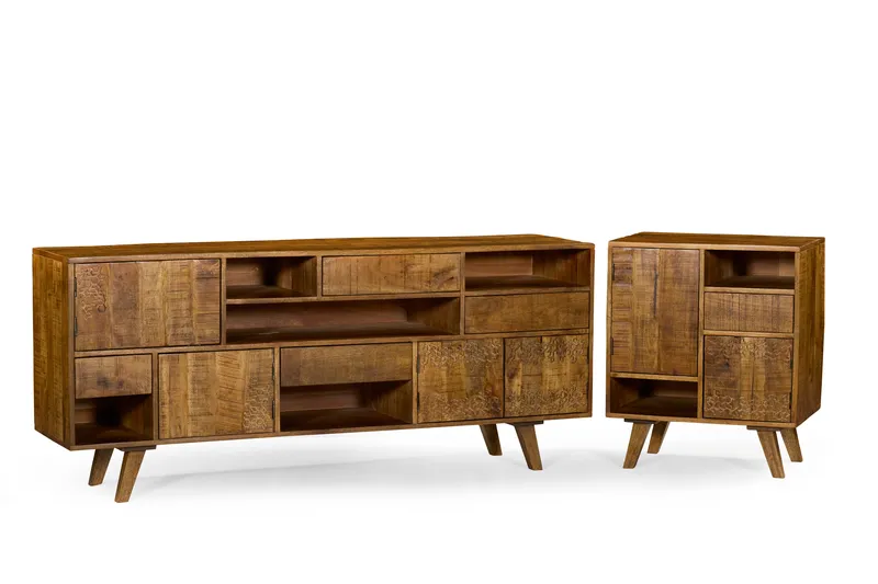 Solid Wood Sideboard and companion unit
